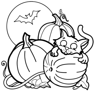 Halloween21 - Dibujos para colorear de fiestas - Coloriages - 10doigts.fr