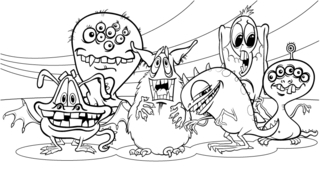 Halloween23 - Dibujos para colorear de fiestas - Coloriages - 10doigts.fr