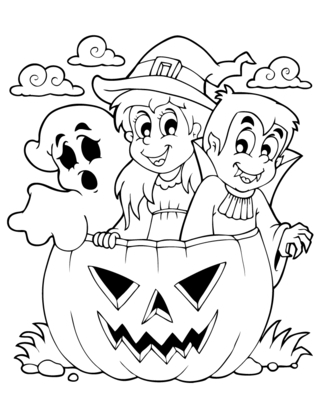 Halloween24 - Dibujos para colorear de fiestas - Coloriages - 10doigts.fr