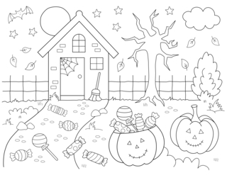 Halloween27 - Dibujos para colorear de fiestas - Coloriages - 10doigts.fr
