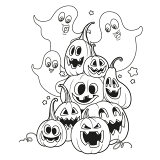 Halloween32 - Dibujos para colorear de fiestas - Coloriages - 10doigts.fr