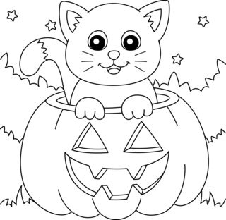 Halloween33 - Dibujos para colorear de fiestas - Coloriages - 10doigts.fr
