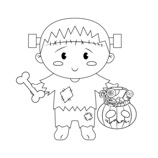 Halloween35 - Dibujos para colorear de fiestas - Coloriages - 10doigts.fr