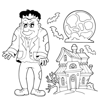 Halloween36 - Dibujos para colorear de fiestas - Coloriages - 10doigts.fr