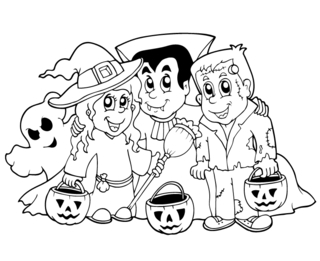 Halloween38 - Dibujos para colorear de fiestas - Coloriages - 10doigts.fr