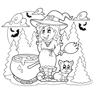Halloween44 - Dibujos para colorear de fiestas - Coloriages - 10doigts.fr