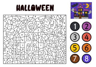 Halloween53 - Dibujos para colorear de fiestas - Coloriages - 10doigts.fr