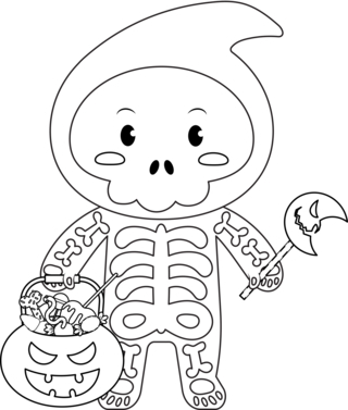 Halloween9 - Dibujos para colorear de fiestas - Coloriages - 10doigts.fr