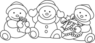 Snowman 01 - Holiday coloring pages - Coloriages - 10doigts.fr