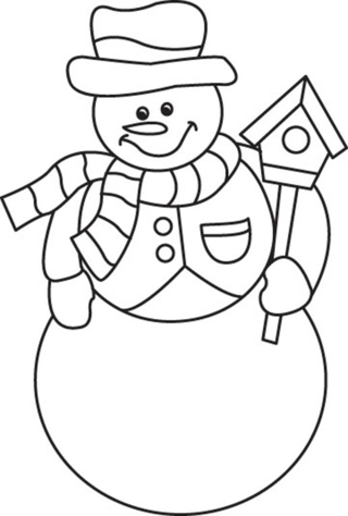Snowman 02 - Holiday coloring pages - Coloriages - 10doigts.fr