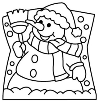 Snowman 07 - Holiday coloring pages - Coloriages - 10doigts.fr