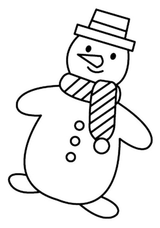 Snowman 08 - Holiday coloring pages - Coloriages - 10doigts.fr