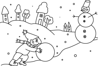 Snowman 13 - Holiday coloring pages - Coloriages - 10doigts.fr