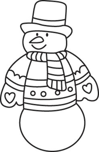 Snowman 14 - Holiday coloring pages - Coloriages - 10doigts.fr