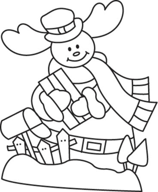 Snowman 15 - Holiday coloring pages - Coloriages - 10doigts.fr