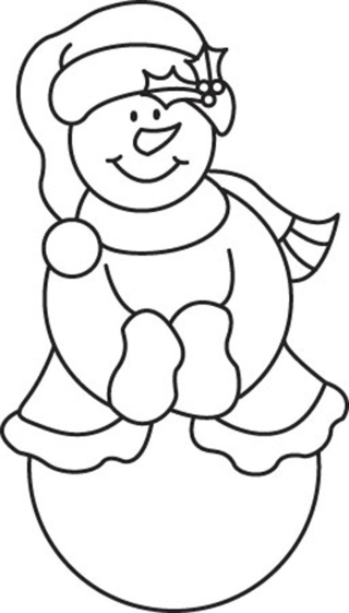 Snowman 16 - Holiday coloring pages - Coloriages - 10doigts.fr