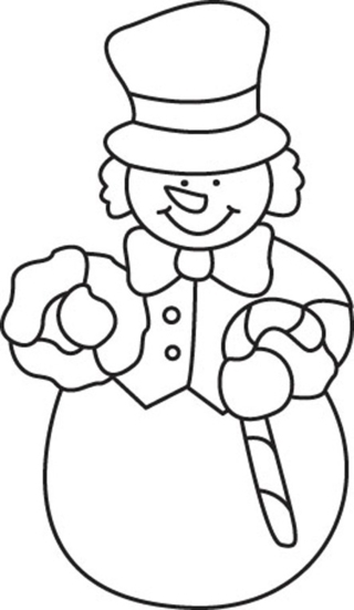 Snowman 17 - Holiday coloring pages - Coloriages - 10doigts.fr