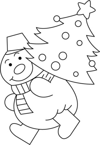 Snowman 19 - Holiday coloring pages - Coloriages - 10doigts.fr