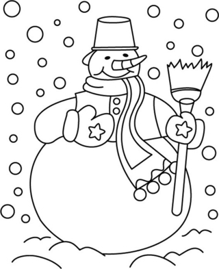 Snowman 20 - Holiday coloring pages - Coloriages - 10doigts.fr