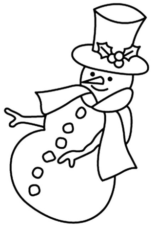 Snowman 22 - Holiday coloring pages - Coloriages - 10doigts.fr