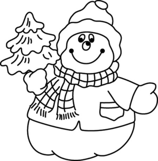Snowman 24 - Holiday coloring pages - Coloriages - 10doigts.fr