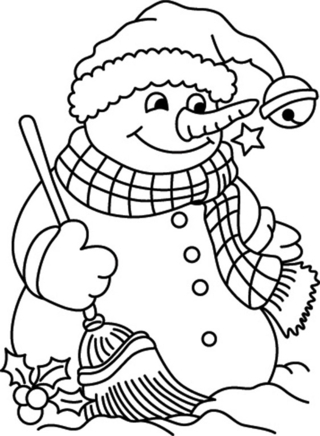 Snowman 25 - Holiday coloring pages - Coloriages - 10doigts.fr
