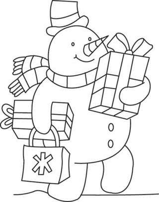 Snowman 26 - Holiday coloring pages - Coloriages - 10doigts.fr