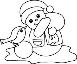 Snowman 29 - Holiday coloring pages - Coloriages - 10doigts.fr