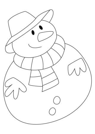 Snowman 33 - Holiday coloring pages - Coloriages - 10doigts.fr