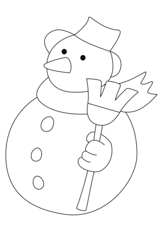Snowman 34 - Holiday coloring pages - Coloriages - 10doigts.fr