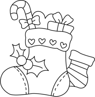 Christmas Boots 01 - Holiday coloring pages - Coloriages - 10doigts.fr