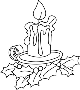 Candles 03 - Holiday coloring pages - Coloriages - 10doigts.fr