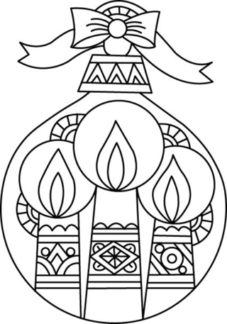 Candles 06 - Holiday coloring pages - Coloriages - 10doigts.fr