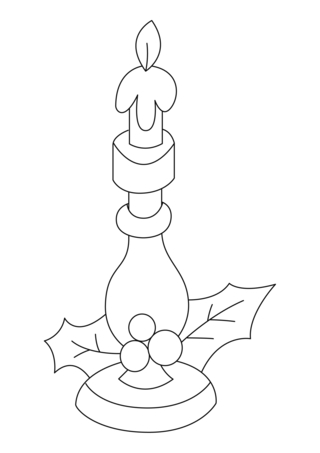 13 candles - Holiday coloring pages - Coloriages - 10doigts.fr
