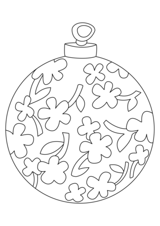 Christmas Baubles 05 - Holiday coloring pages - Coloriages - 10doigts.fr