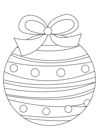 Christmas baubles 06 - Holiday coloring pages - Coloriages - 10doigts.fr