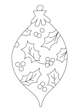 Christmas Balls 09 - Holiday coloring pages - Coloriages - 10doigts.fr