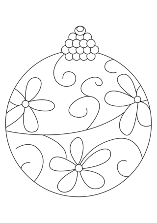 Christmas Balls 11 - Holiday coloring pages - Coloriages - 10doigts.fr