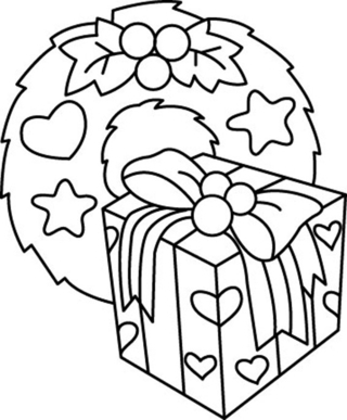 Gift 04 - Holiday coloring pages - Coloriages - 10doigts.fr