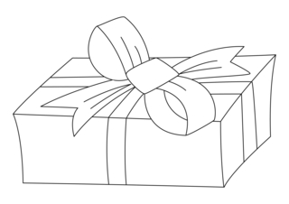 Gift 07 - Holiday coloring pages - Coloriages - 10doigts.fr