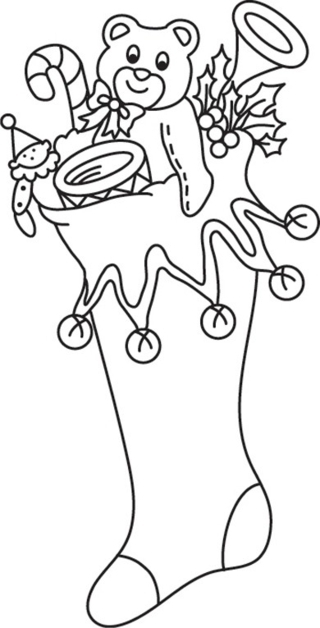 Sock 02 - Holiday coloring pages - Coloriages - 10doigts.fr