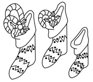 Sock 03 - Holiday coloring pages - Coloriages - 10doigts.fr