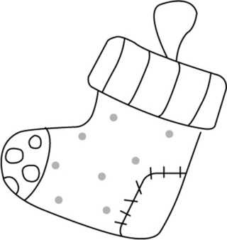 Sock 06 - Holiday coloring pages - Coloriages - 10doigts.fr