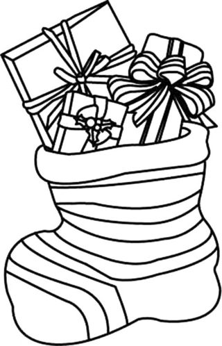 Sock 07 - Holiday coloring pages - Coloriages - 10doigts.fr