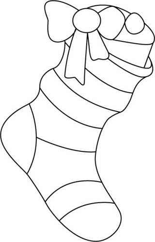Sock 09 - Holiday coloring pages - Coloriages - 10doigts.fr
