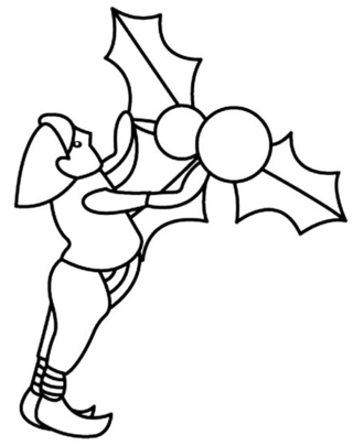 Elf 02 - Holiday coloring pages - Coloriages - 10doigts.fr