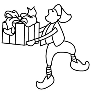 Elf 03 - Holiday coloring pages - Coloriages - 10doigts.fr