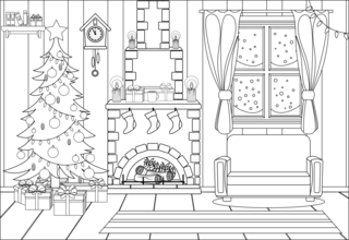 Noel18 - Holiday coloring pages - Coloriages - 10doigts.fr