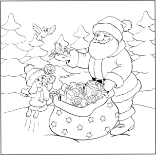 Christmas4 - Holiday coloring pages - Coloriages - 10doigts.fr