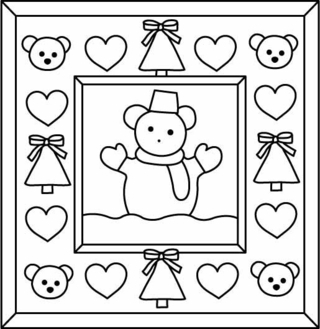 Bear 02 - Holiday coloring pages - Coloriages - 10doigts.fr